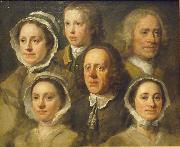 William Hogarth Heads of Six of Hogarth's Servants painting